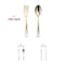 Smarty Had A Party Gold Disposable Plastic Mini Flatware Set - Dessert Spoons and Dessert Forks (600 Guests), 1200PK 790-GCS-CASE - alternate 4