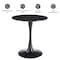 Leisuremod Bristol Round MDF Dining Table - Pedestal Base Kitchen Table, Modern Style BTBL-B35BLMT - alternate 3