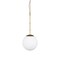 Homeroots White Single Metal Dimmable Ceiling Light With White Shades 611622 - alternate 1