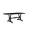 Homeroots 86" Charcoal Wood Trestle Base Oval Dining Table 631269 - alternate 5