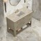 James Martin Vanities Lucian 48" Single Vanity, Pebble Oak, w/ 3 CM Tajnar Eclos Widespread Top D704-V48-PBO-WTJR - alternate 2