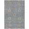 Homeroots 10' X 14' Denim Blue Ivory And Coral Floral Washable Indoor Outdoor Area Rug 604772 - alternate 3