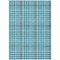 Homeroots 5' X 8' Teal Blue Ivory And Brown Plaid Washable Indoor Outdoor Area Rug 601519 - alternate 2