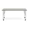 Flash Furniture Wren 60 in x 24 in Adjustable Height Activity Table, Thermal Laminate Top, Standard Legs, Light Gray XU-A2460-REC-LTGRY-T-P-CAS-GG - alternate 2