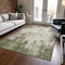 Homeroots 3' X 5' Olive Green And Ivory Abstract Washable Indoor Outdoor Area Rug 612334 - alternate 3