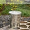 Gardenised Galvanized Steel 15 Gallon Durable Weather-Resistant Trash Can with Lid and Handles QI004753 - alternate 2