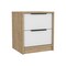 Homeroots 19" White Wood Two Drawer Nightstand 543654 - alternate 1