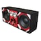 Deejay Led Loaded Box w/Two Despacito Heavy Duty 10-in Woofers One Horn and w/Two Bullet Tweeters RED TBH10RED - alternate 3