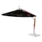 Bambrella 10' Round Bamboo Cantilever Umbrella with Black Canopy and 297lb Granite Base System 3.0m R-SW-S-B-BS - alternate 1