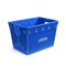4Dock Stackable Plastic Storage Totes, 18 in x 13 in x 12 in, Blue, Plastic SAT002 - alternate 1