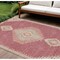 Homeroots 8' X 10' Blush Gray And Beige Oriental Washable Indoor Outdoor Area Rug 598391 - alternate 1