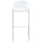Leisuremod Devon Mid-Century Modern Aluminum Bar Stool with Powder Coated Frame and Footrest, White DB31W - alternate 3