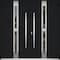 Vdomdoors Metal Double Doors Deux 1755 Black Enamel Opaque Black Glass Top Transom Entry Modern Painted (W72x DEUX1755DEXD-BLK-W72xH96-RH-O - alternate 3
