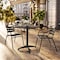 Flash Furniture Lila 27.5in Black Square Aluminum Indoor-Outdoor Table Set with 2 Black Slat Back Chairs TLH-ALUM-28SQ-017BK2-GG - alternate 7