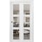 Sartodoors Sliding Closet Bi-fold Doors, Lucia 2555 White Silk with Clear Glass, Sturdy Tracks Moldings Trims LUCIA2555BF-WS-60 x 96 (2* 30x96) - alternate 1
