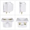 Everflow Compact Washing Machine Oulet Box, W/ 1/2'' PEX Barb Valves, White ABS SB110-P - alternate 3