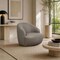 Manhattan Comfort Lukas Upholstered Swivel Accent Chair in Taupe AC1631-TP - alternate 1