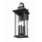 Z-Lite Tiberius 6 Light Outdoor Wall Light, Black/Clear Seedy, 13.5 In W x 34 In H 5017XL-BK - alternate 2