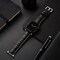 Elegani Alligator-Embossed Leather Band Compatible with Apple Watch 45mm, Black/White, Yellow Gold Buckle LATPAM-BLKWHT-YGD-45 - alternate 2
