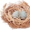 Homeroots Set of Eight Brown And Blue Decorative Birds Nests With Eggs Sculptures, 8PK 634151 - alternate 2