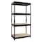 Hirsh 3800 Riveted Steel Shelving 4-Shelf Unit, 16D x 30W x 60H, Black 17125 - alternate 1