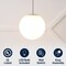 Jonathan Y Bleecker 7.75" Metal/Glass Globe LED Pendant, Almond JYL9528F - alternate 3