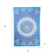 Homeroots 80" X 56" Royal Blue Mandala Cotton Hanging Tapestry 397194 - alternate 2