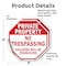 Signmission Private Property No Trespassing Vio, 6 inch X 6 inch, Vinyl Decal, 2PK OC-D-2PACK-6-148 - alternate 2