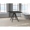 Homeroots 36" Black Wood and Steel Square Dining Table 602238 - alternate 4