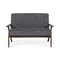 Homeroots 44in Gray And Brown Loveseat 480886 - alternate 1