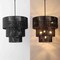 Jonathan Y Orson 24 in. 7-Light Coastal Bohemian Metal and Woven Paper Rope 3-Tier LED Chandelier, Black JYL9564B - alternate 4