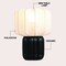 Jonathan Y Leola 10 in. Modern Contemporary Ceramic Fluted Mini w/Ribbed Cocoon Pumpkin Shade LED Table Lamp, Bl JYL4202C - alternate 2