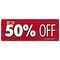 Signmission 50% Off, 36 Inch, Banner B-96-30335 - alternate 1