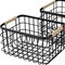 Homeroots Set of Two Black Metal Basket, 2PK 392166 - alternate 2