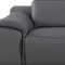 Homeroots 107" Dark Gray Italian Leather Reclining Metal USB Sofa 720280 - alternate 2