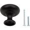 Designperfect 1-3/16 Diameter Round Cabinet Knob, Matte/Flat Black DPA-R28KBLK - alternate 3