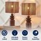 Jonathan Y Anderson 22" Bohemian Coastal Tiered Totem Resin w/Hand-Woven Paper Rope Drum Shade LED Table L, 2PK JYL5510B-SET2 - alternate 4