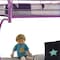 Homeroots 78" X 41" X 65" Twin Over Full Purple Metal Tube Futon Bunk Bed 286587 - alternate 2