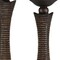 Homeroots Set of Two Bronze Polyresin Woven Tabletop Pillar Candle Holders With Candle, 2PK 468845 - alternate 3