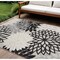 Homeroots 8' X 11' Black And White Floral Indoor Outdoor Area Rug 546693 - alternate 3