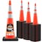 Xpose Safety 36 in Slim Line Orange Traffic Cone, PVC, 6 in & 4 in Reflective Collar, DOT Approved, 48 PK OTC36SL-64-48-X - alternate 1