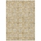 Homeroots 9' X 12' Gold Gray And Beige Floral Washable Indoor Outdoor Area Rug 595953 - alternate 2