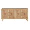Homeroots 68" Natural Distressed Carved Geometric Sideboard with Four Doors 568412 - alternate 4