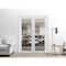 Sartodoors Solid French Double Doors Clear Glass, Lucia 2666 White Silk and Aluminum Strips, Wood Solid Panel LUCIA2666DD-WS-36 x 84 (2* 18x84) - alternate 2