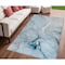 Homeroots 5' X 8' Blue and Ivory Abstract Washable Non Skid Indoor Outdoor Area Rug 559680 - alternate 1