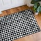 World Rug Gallery Geometric Distressed Abstract Washable Non Slip Area Rug 2 ft x 4 ft Black WR69BLACK2X4 - alternate 1