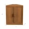 Homeroots 31in Walnut Wood Corner Accent Cabinet 693405 - alternate 2