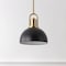 Jonathan Y Zane 9.5 in. 1-Light Modern Farmhouse Industrial Metal Dome LED Pendant, Black/Brass Gold JYL9573A - alternate 2