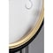 Homeroots 16" Black Gold And White Faux Leather And Iron Analog Exposed Gear Round Wall Clock 485977 - alternate 2