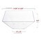 Smarty Had A Party 4 qt. Clear Square Plastic Serving Bowls (24 Bowls), 24PK 7922-CASE - alternate 2